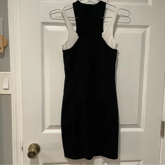 T by Alexander Wang Black Layered Ribbed Tank Dress - S - Picture 5 of 9